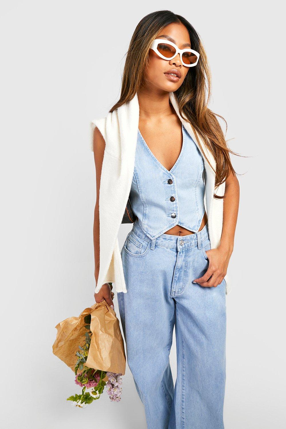 Vest with blue clearance jeans